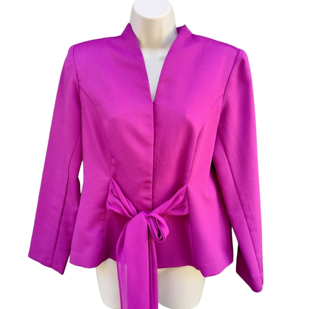 BFA Classics Elegant Women's Magenta Blazer with Bow Detail